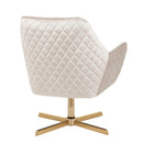 Diana - Contemporary Lounge Chair - Gold / Cream by HouseOfZazla