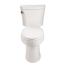 Gloss 2 Piece Toilet With 1.28 Gpf Tornado Flush, Rimless Bowl, Soft Closing Seat - Gloss White by HouseOfZazla