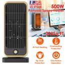 500W Portable Electric Heater PTC Ceramic Heating Space Heater Overheating Tip Over Protection 3S Heating Space For 322 Sq FT Home Office Use by GBruno Store