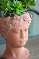 D6X9" Visage Head Bust Planter - Brown by Unique Piece Furniture