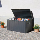 120 Gallon Outdoor Storage Deck Box Waterproof, Large Patio Storage Bin by HouseOfZazla