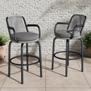 Outdoor Patio Bar Stools 29"H Set of 2, Modern Woven Rattan Rope Bar Height Chair by HouseOfZazla