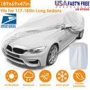 189x69x47in Full Car Cover All Weather UV Protection Automotive Cover 170T Outdoor Universal Full Cover For Sedans Up To 185in