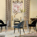 Vendas - Rectangular Glass Top Dining Table - Chrome by HouseOfZazla