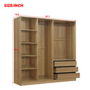 Doorless Storage Wardrobe For Dedroom With Shelves And 3 Drawers by HouseOfZazla