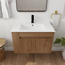 30 Inch Bathroom Vanity With White Ceramic Basin and Adjust Open Shelf (KD-PACKING)