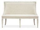 Newport - Bench With Upholstered Seat & Back - Alabaster