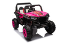12V7A*1 30W*4 Four-Wheel Drive Seat One Button Start, Forward And Backward, High And Low Speed, Music, Front Light, Power Display, Two Doors Can Open, 2.4G R / C, Seat Belt Four Wheel Absorber by HouseOfZazla