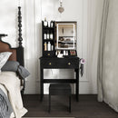 Modern Small Vanity Desk With 3 LED Lighting Modes, 3 Drawers by HouseOfZazla