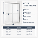 50-54" W x 72" H Framed Double Sliding Shower Door by HouseOfZazla