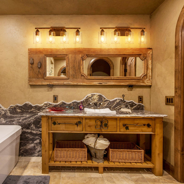 4-Light Brushed Bathroom Vanity Wall Light, photo 2 of 10