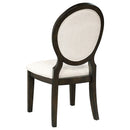 Fulton - 5 Piece Dining Table Set With Upholstered Chairs - Dark Brown