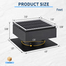 14" Adjustable Square Solar Roof Exhaust Fan, 60W Dual Power Attic Ventilator by HouseOfZazla