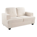 Modern Loveseat, Comfortable 2 Seater Couch With Deep Seating, Loose Back Cushions, Wide Arms by HouseOfZazla