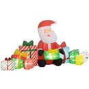 Outsunny 4.4' Christmas Inflatables Santa Claus and Gift Boxes