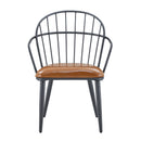 Indoor Upholstered Dining Chair With Metal Legs (Set of 2)
