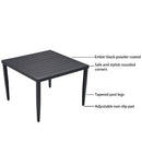 Outdoor Modern Dining Set, Chairs Sunbrella Cushioned And Dining Table With Umbrella Hole by HouseOfZazla