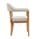 Wood Frame Upholstered Dining Chairs with Armrests (Set of 2) by HouseOfZazla
