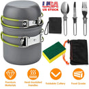 Camping Cookware Set with Pot and Foldable Cutlery by LJGDeals