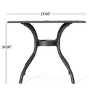 Enchantia Outdoor Square Dining Table with Weave Tabletop and Flared Legs - Copper by HouseOfZazla