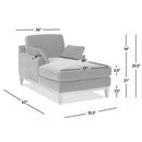 Pasadena - Modern Farmhouse Chaise Lounge Chair - Olive Green by HouseOfZazla