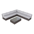 Comfortable Modern Patio Rattan Sectional Set With Cushions by HouseOfZazla