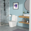 1 Piece Toilet & Dual Flush And Soft Closing Seat - White by HouseOfZazla