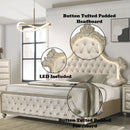 Lucienne - Bed With LED Lighting by Unique Piece Furniture
