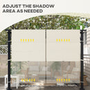 2 PCS 4 x 18ft Pergola Canopy Replacement, UV Protection Pergola Shade Cover, Easy to Install for 10 x 11.8ft Pergola, Khaki