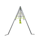 Xns081 Interesting Swingset With Plastic Safe Swing Set 440Lbs For Outdoor Playground For Age 3+ With Face To Face Without Tee - Lime Green