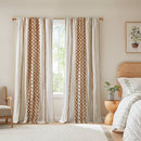 1 PC 50x84' Cotton Printed Window Panel with Chenille Stripe and Lining by HouseOfZazla
