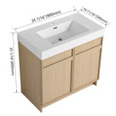 Freestanding Bathroom Vanity With Resin Sink & Soft Close Cabinet Doors by Unique Piece Furniture