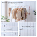Heavy Duty Double Clothing Garment Rack With Shelves - Silver by HouseOfZazla