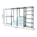 Fiona - Freestanding Walk-In Closet System, Extra Storage Space - White by HouseOfZazla