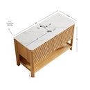 Sharma 48" Freestanding Cabinet with 3 Doors & Open Shelf, Carrara by HouseOfZazla