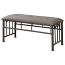 Upholstered Bench - Brown / Dark Bronze by HouseOfZazla