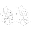 Clear Office Chair With Caster Wheels Futuristic Design, Adjustable Height - Clear