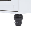 5-in-1 Entryway Bench with Shutter-shaped doors, Coat Rack, Cushion and 4 Sturdy Hooks, 47.2" Wide Hall Tree with Storage Bench for Hallway, Entryway, Living Room