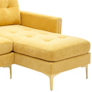Modern L - Shape Convertible Sectional Sofa With Movable Ottoman by HouseOfZazla