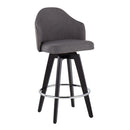 Ahoy - Contemporary Fixed Height Counter Stool With Round Footrest (Set of 2) by HouseOfZazla