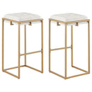 Soccoro - Square Tufted Cushion Stools (Set of 2) - Beige by HouseOfZazla