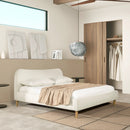 Roman - Curved Headboard Upholstered Platform Bed by Unique Piece Furniture