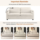 Sleeper Sofa Loveseat Sofa With Full Size Mattress, 2 USB Ports, 2 Cup Holders, 2 Side Pockets And Phone Holder by HouseOfZazla