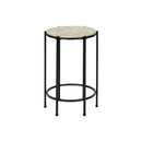 Round Accent Table For Living Room - Black