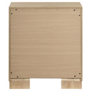 Arielle 2-drawer Bedroom Nightstand with Casters Light Oak