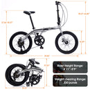 20" Folding City Bike Aluminum Frame 8 Speed Folding Bike