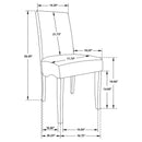 Shandra - 5 Piece Dining Set Tabletop And Upholstered Side Chairs - Gray