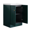 Contemporary Freestanding Bathroom Vanity With Resin Sink & Soft-Close Cabinet Doors by HouseOfZazla