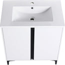 30" Freestanding Bathroom Vanity With Ceramic Sink-BVB06730WH-