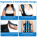 Posture Corrector for Women Men Adjustable Back Brace Posture Trainer Improve Hunchback Slouching Kyphosis Correction Invisible Under Clothes Upper Ba